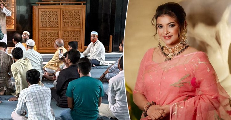 খেজুর-বাদামের মিষ্টিমুখে মসজিদে বিয়ে করলেন শবনম ফারিয়া